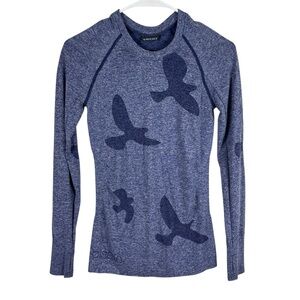 Oiselle Flyte Seamless Long Sleeve Shirt Blue Performance Women’s Size XS